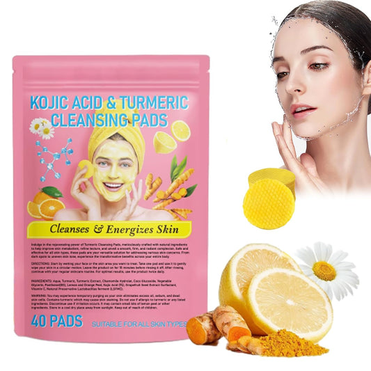 Neously Turmeric Kojic Acid Pads, Turmeric Kojic Acid Cleansing Pads, Zuthoria Turmeric Kojic Acid Cleansing Pads, Turmeric Exfoliating Face Scrub Pads, Gentle Non-irritating